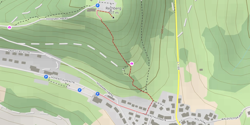 Map of the trail for Rechberg