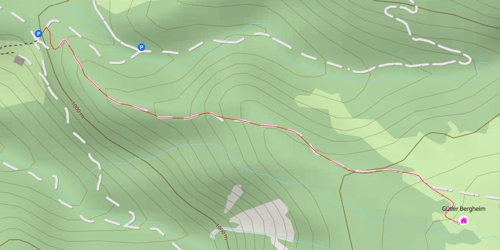 Map of the trail for Gütler Bergheim