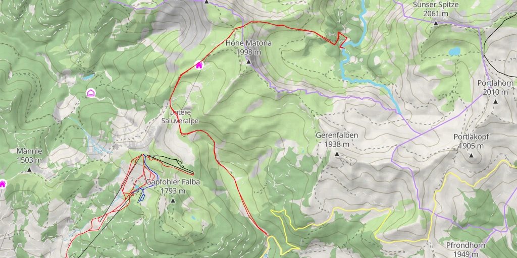 Map of the trail for Roßplätz - Güterweg Mellental