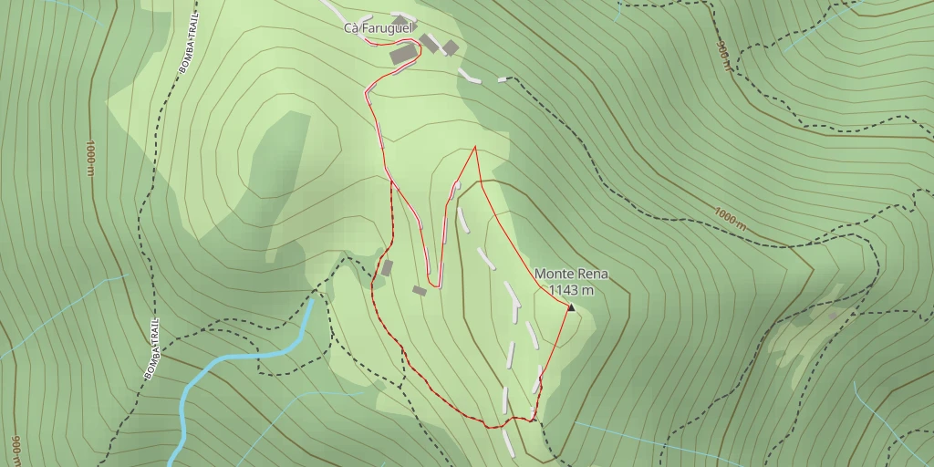 Carte de l'itinéraire :  Monte Rena