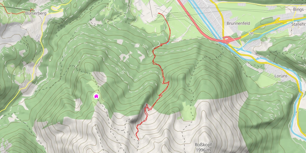 Map of the trail for Ochsenälpele