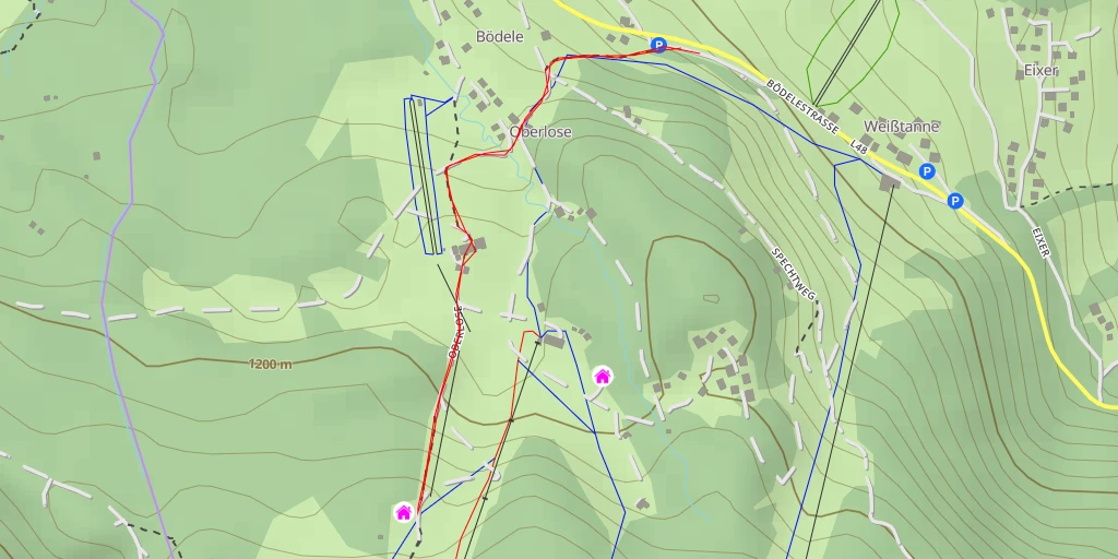 Carte de l'itinéraire :  Lankhütte