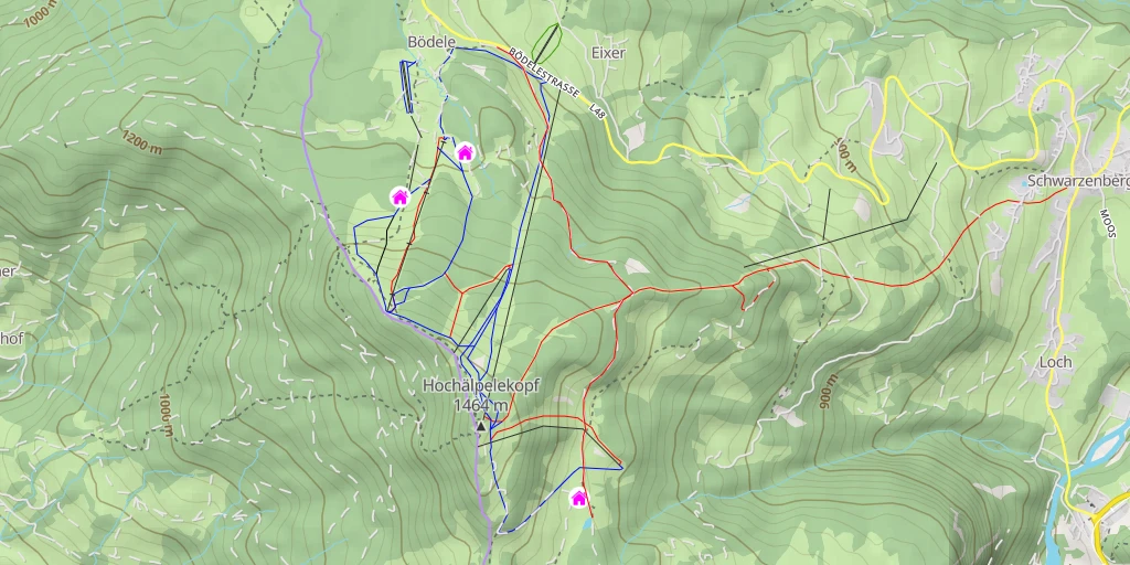 Map of the trail for Kapelle Hämmerles Älpele - Spechtweg