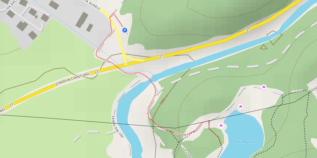 Map of the trail for Lej Marsch