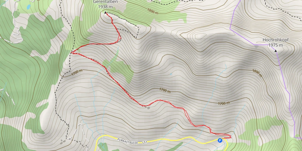 Map of the trail for Gehrenfalben