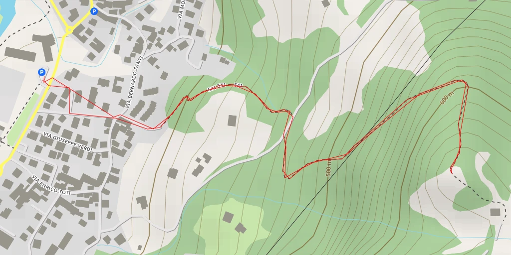 Carte de l'itinéraire :  Crus dol Piz