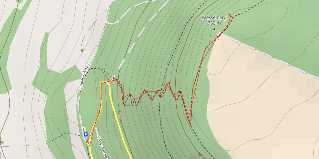 Map of the trail for Messelstein