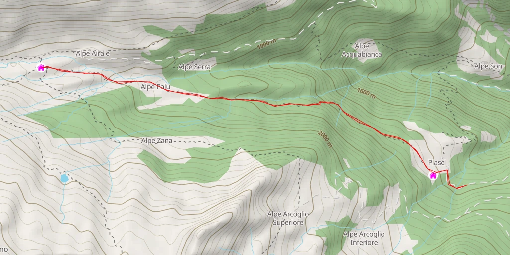 Carte de l'itinéraire :  Rifugio Bosio-Galli