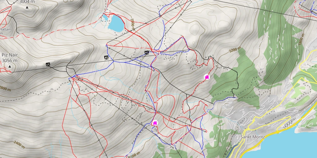 Carte de l'itinéraire :  Lej Alv