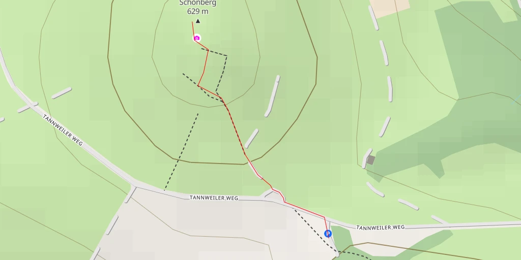 Map of the trail for Schönberg