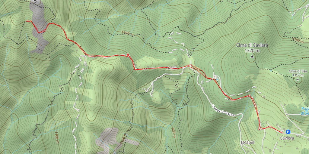 Carte de l'itinéraire :  Sentiero dei Cacciatori - Sentiero dei Cacciatori