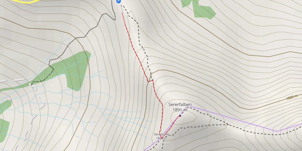 Map of the trail for Sererfalben