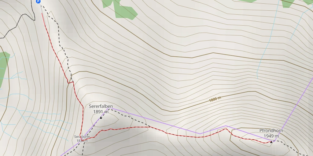 Carte de l'itinéraire :  Pfrondhorn