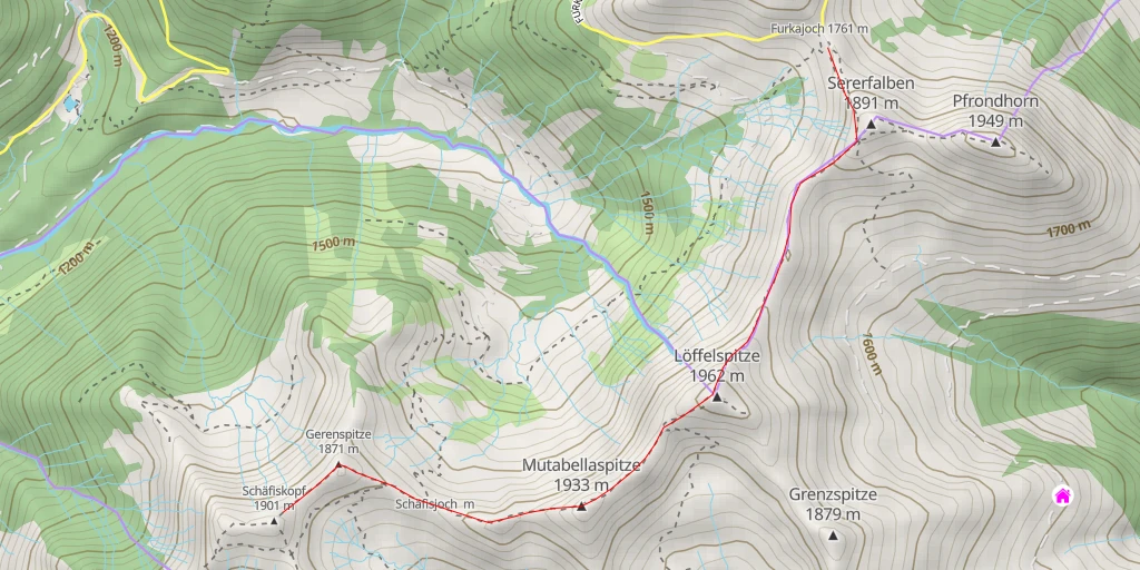 Carte de l'itinéraire :  Schäfiskopf