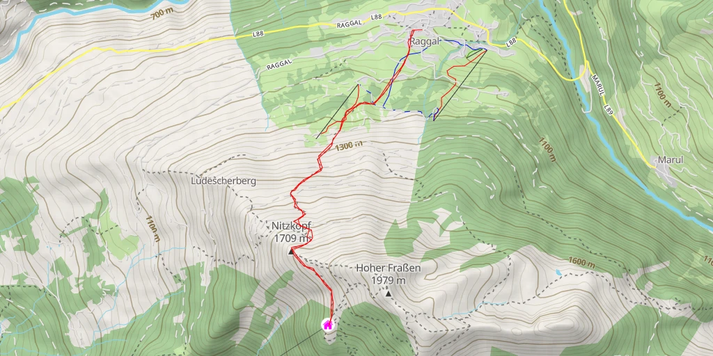 Carte de l'itinéraire :  Fraßenhütte