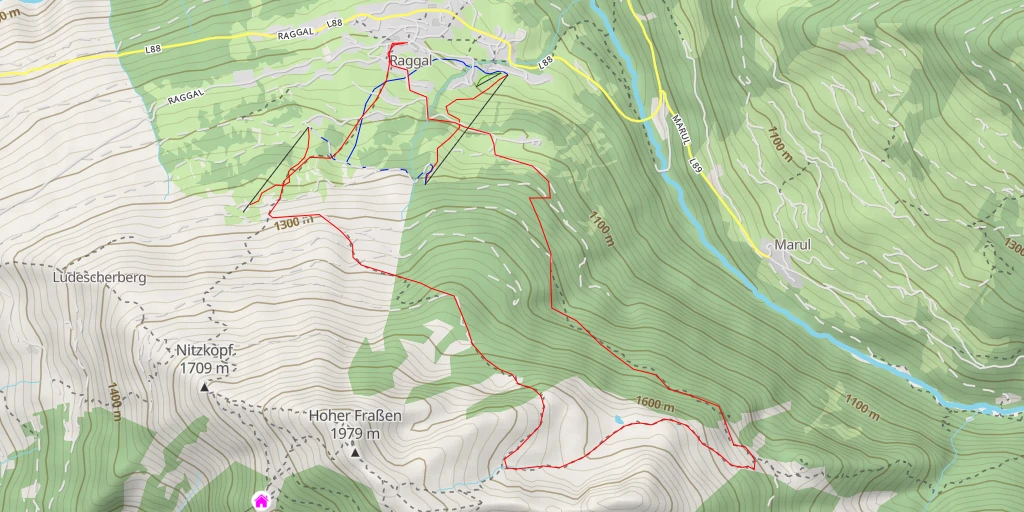 Carte de l'itinéraire :  Kohlplatz