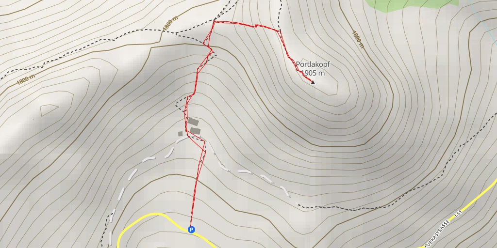 Map of the trail for Portlakopf