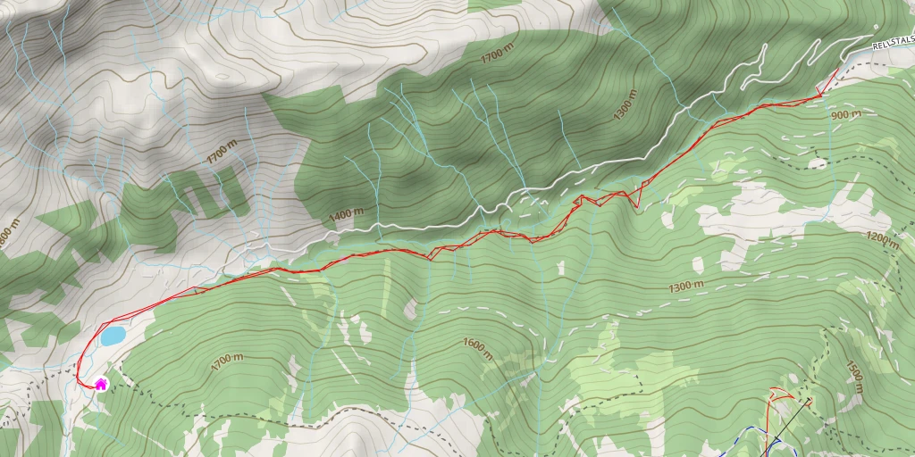 Carte de l'itinéraire :  Alpengasthof Rellstal