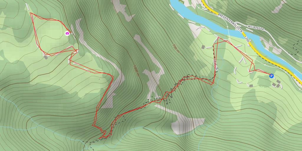 Carte de l'itinéraire :  Rothenbachschrofen