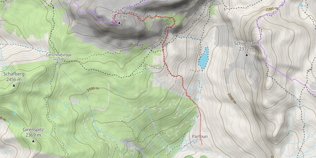 Carte de l'itinéraire :  Sulzfluh