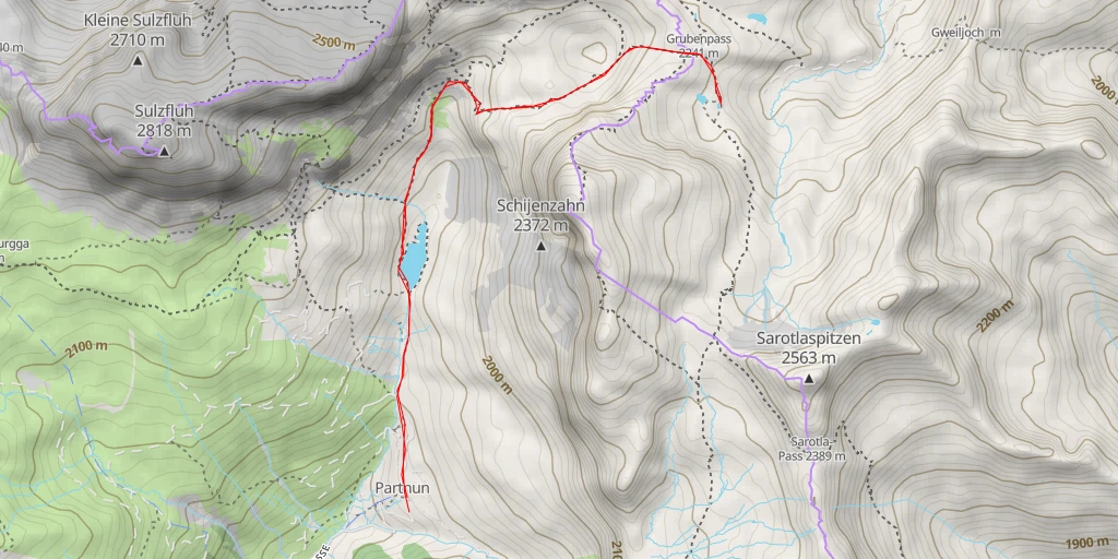 Map of the trail for VWW 89.315 - Tilisunaweg