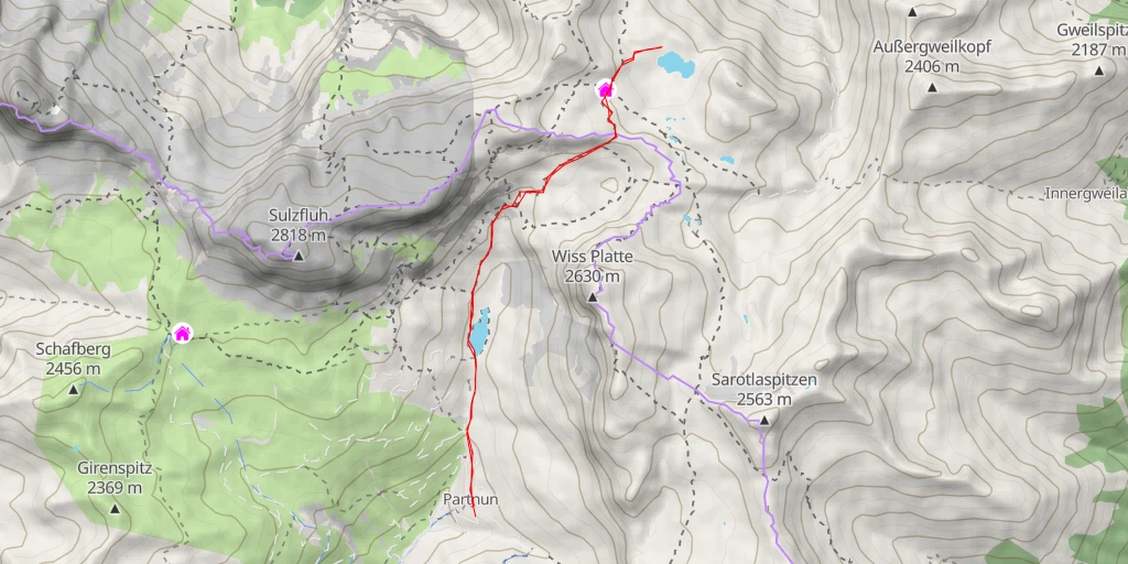 Map of the trail for VWW 89.311 - Bilkengrat