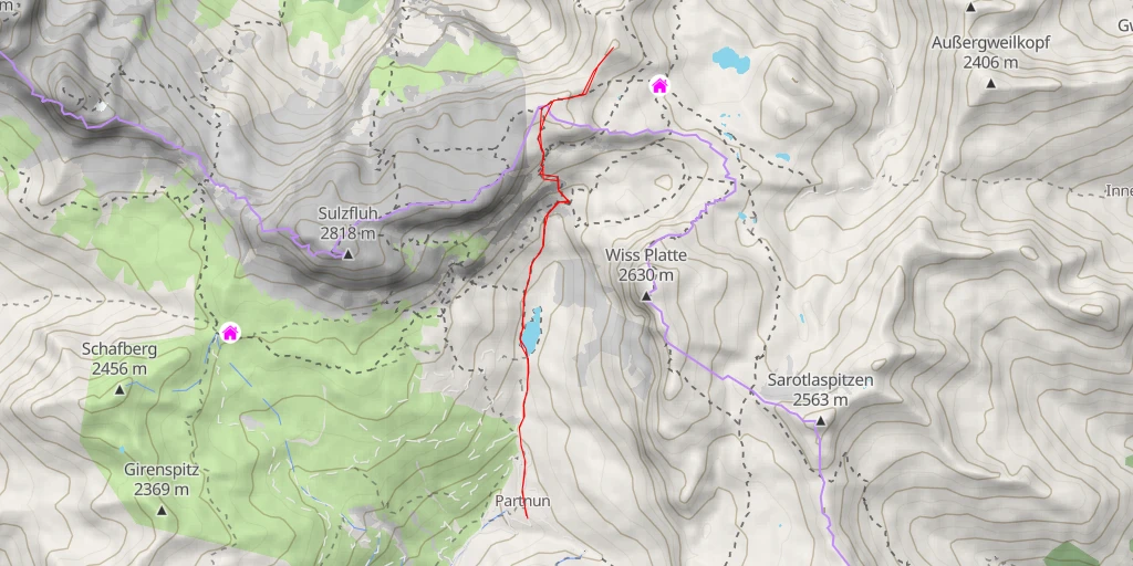 Map of the trail for Verspala