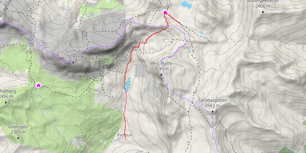 Map of the trail for VWW 89.314 - Tilisunaweg