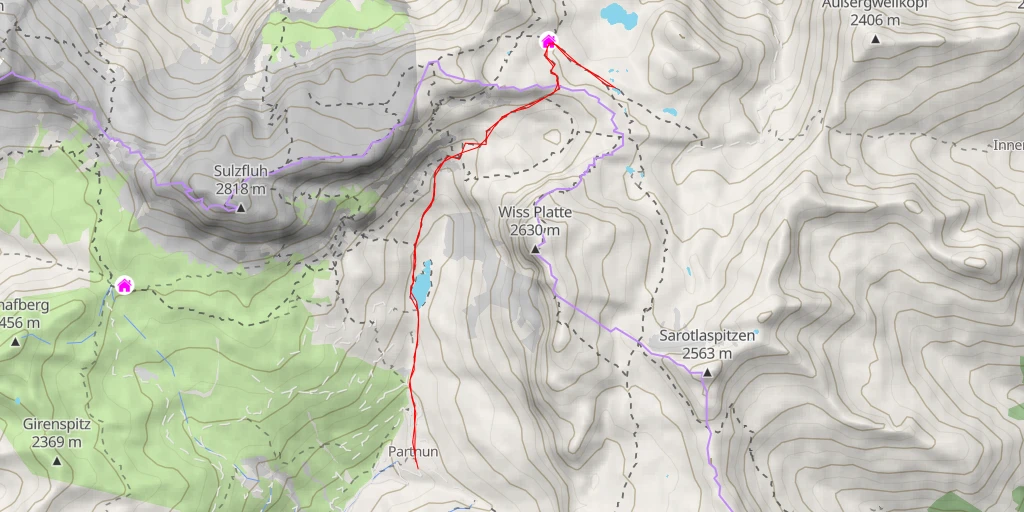 Map of the trail for VWW 89.314 - Tilisunaweg