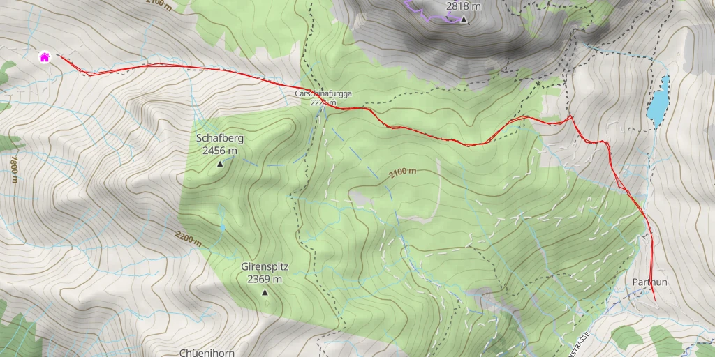 Carte de l'itinéraire :  Alp Drusa