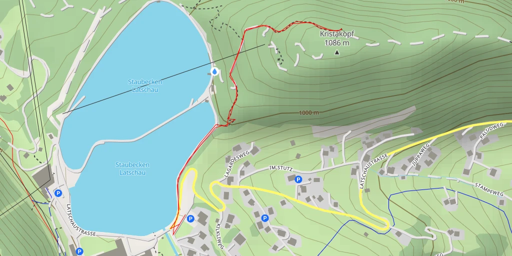 Map of the trail for Kristakopf