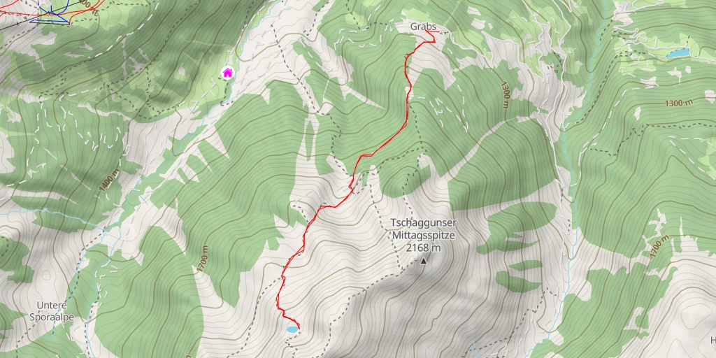 Map of the trail for Tobelsee