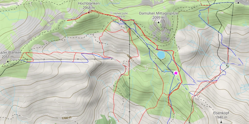 Map of the trail for VWW 18.08 - Güterweg Suttis