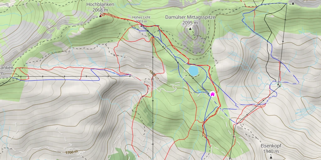 Map of the trail for Hochblanken