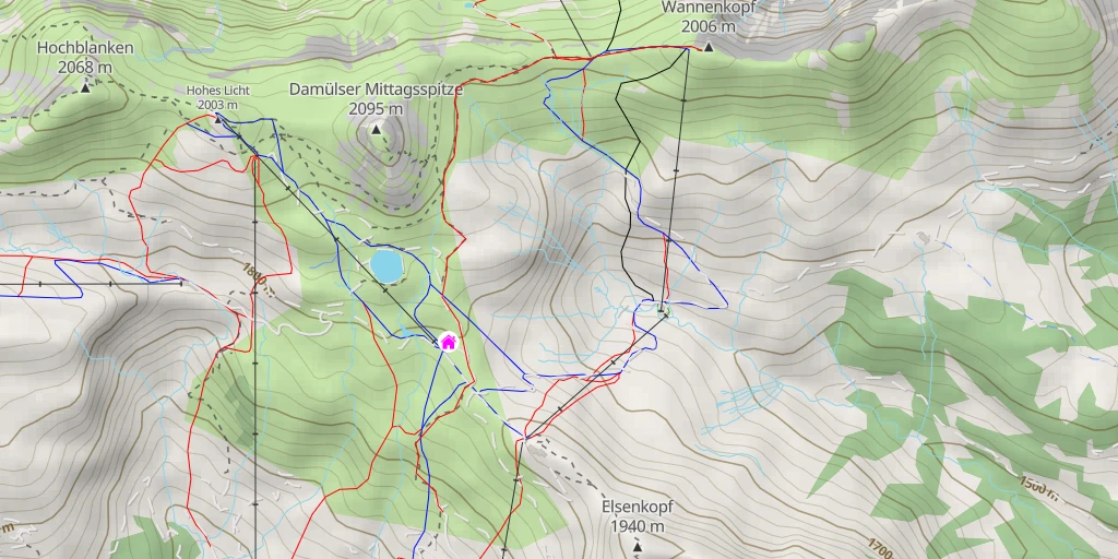 Map of the trail for Wannenkopf