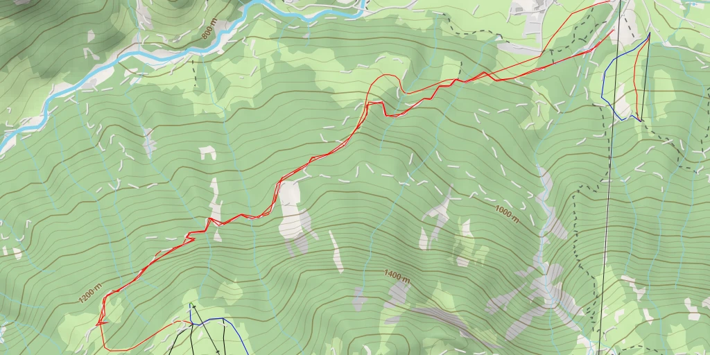 Map of the trail for Güterweg Suttis - Güterweg Suttis