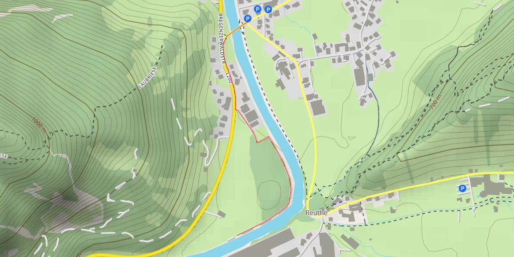 Carte de l'itinéraire :  Hinterreuthener Straße