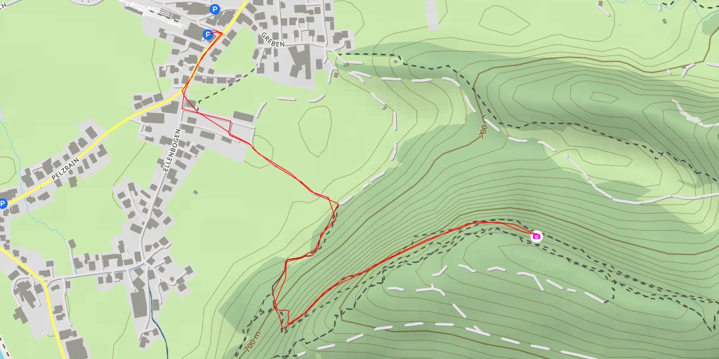 Map of the trail for Känzele