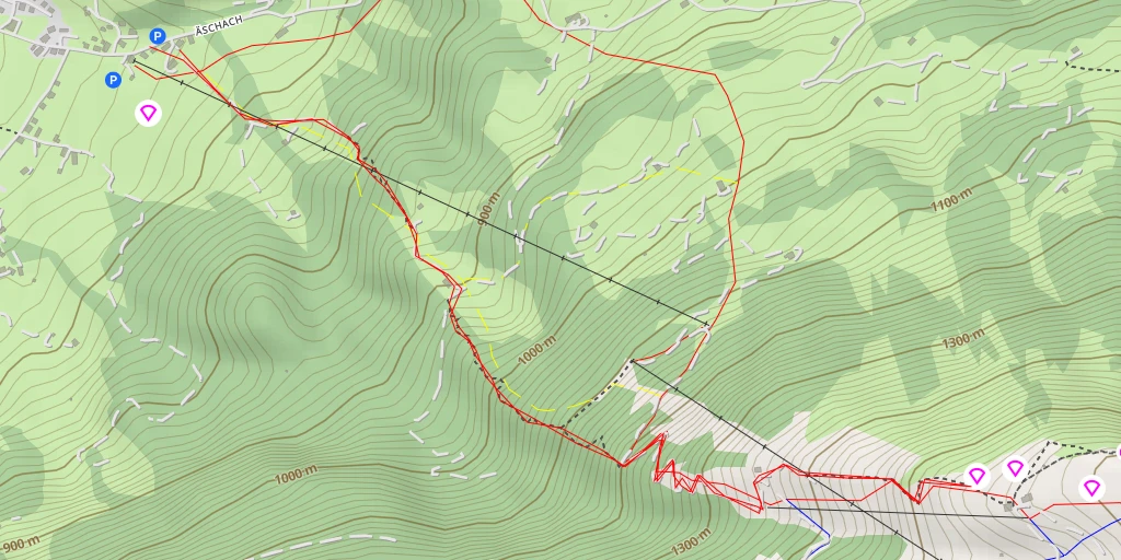 Carte de l'itinéraire :  Startrampe hang-gliding