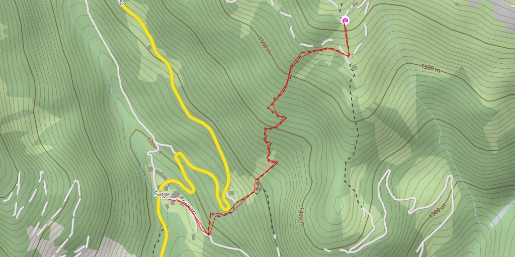 Map of the trail for Zafern