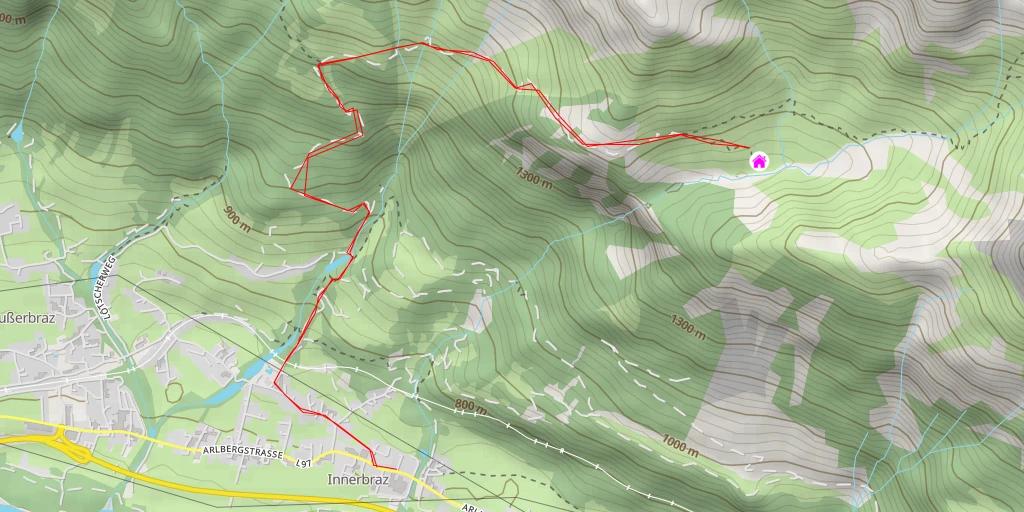 Carte de l'itinéraire :  Masonalpe