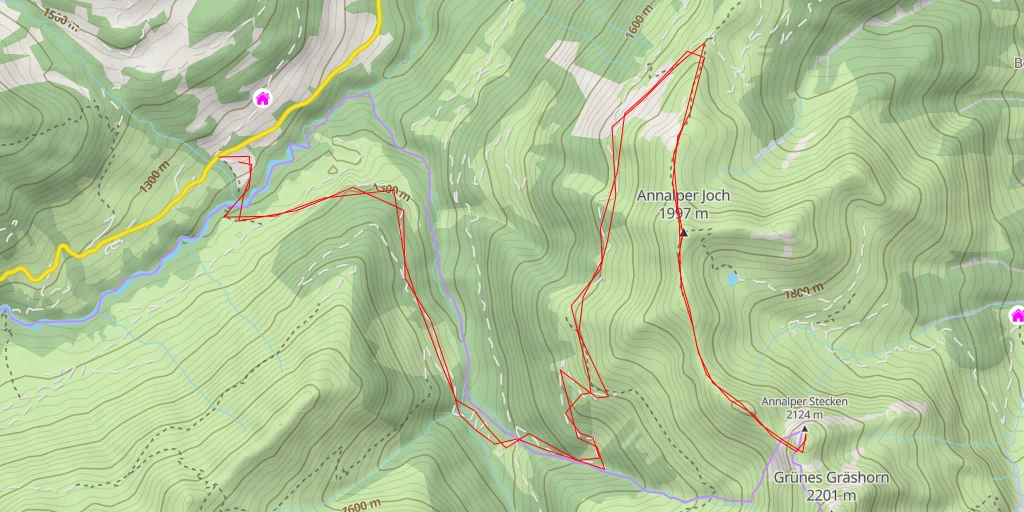 Map of the trail for Annalper Stecken