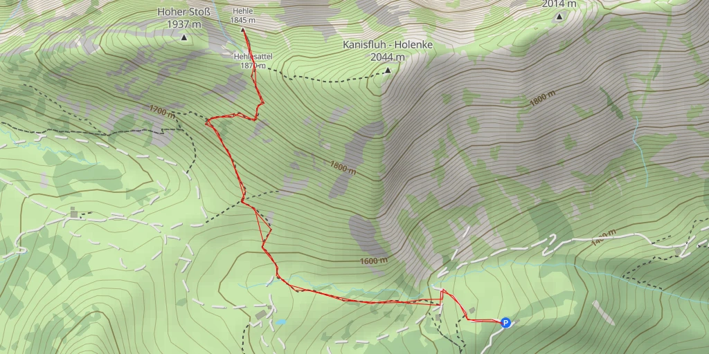 Carte de l'itinéraire :  Hehle