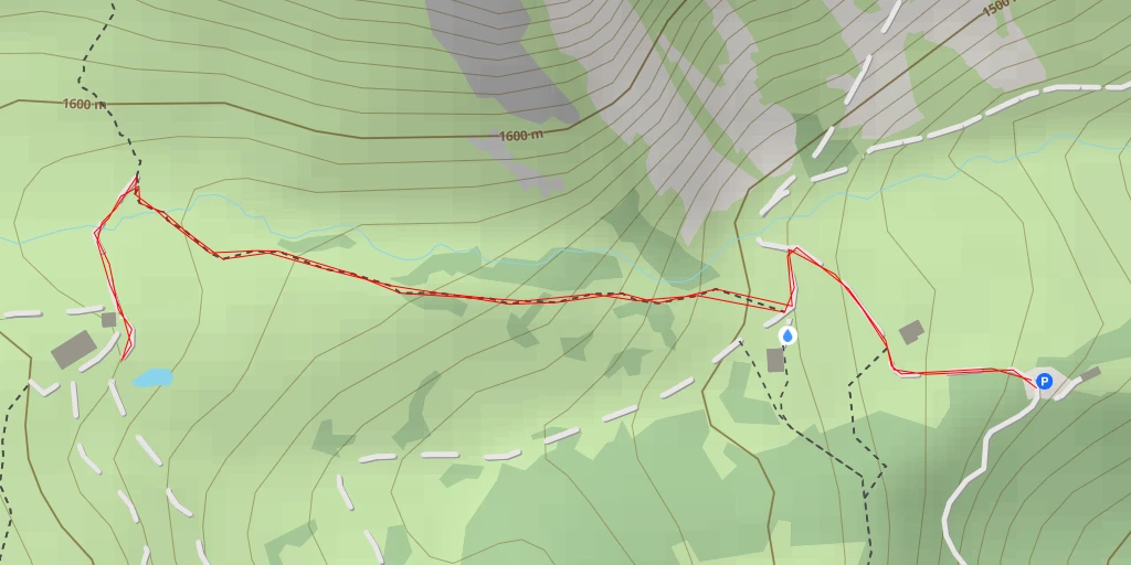 Map of the trail for VWW 58.52 - Bregenzerwaldstraße