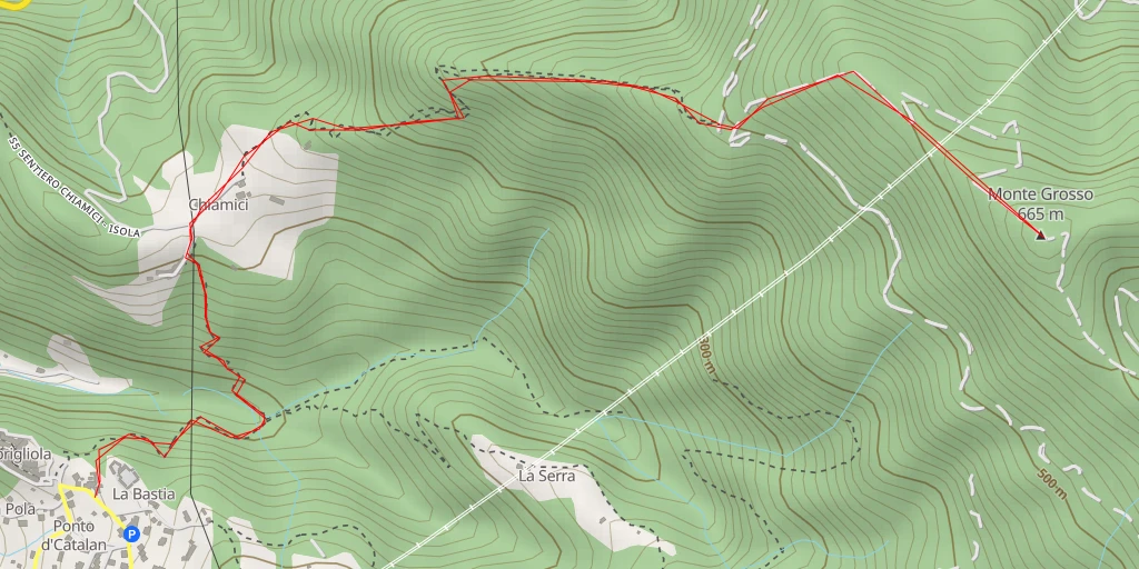 Carte de l'itinéraire :  Monte Grosso