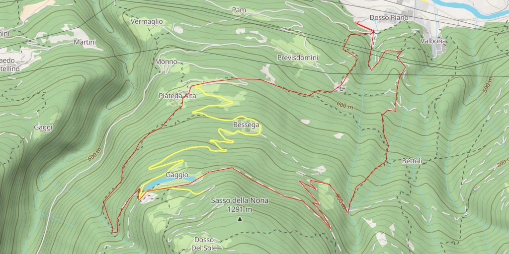 Carte de l'itinéraire :  Strada del Gaggio - Strada del Gaggio