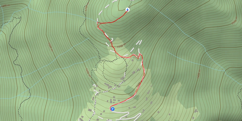 Map of the trail for Rifugio Alpini Santo Stefano