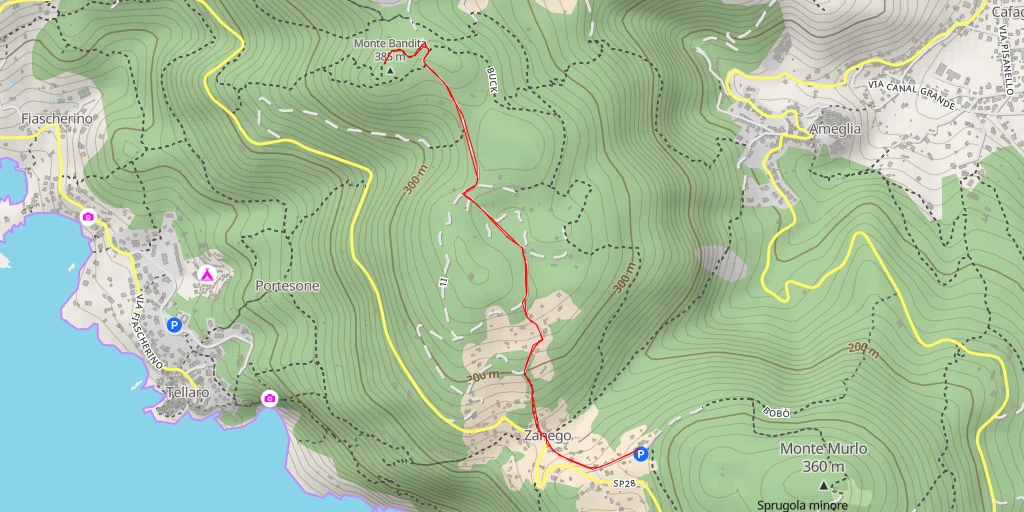 Carte de l'itinéraire :  Monte Bandita