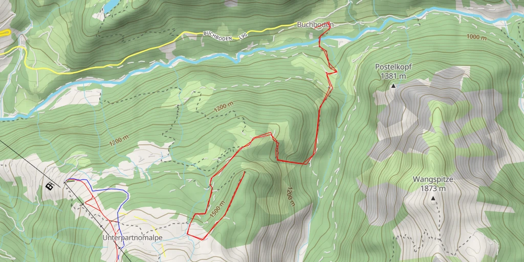 Map of the trail for Wandfluh