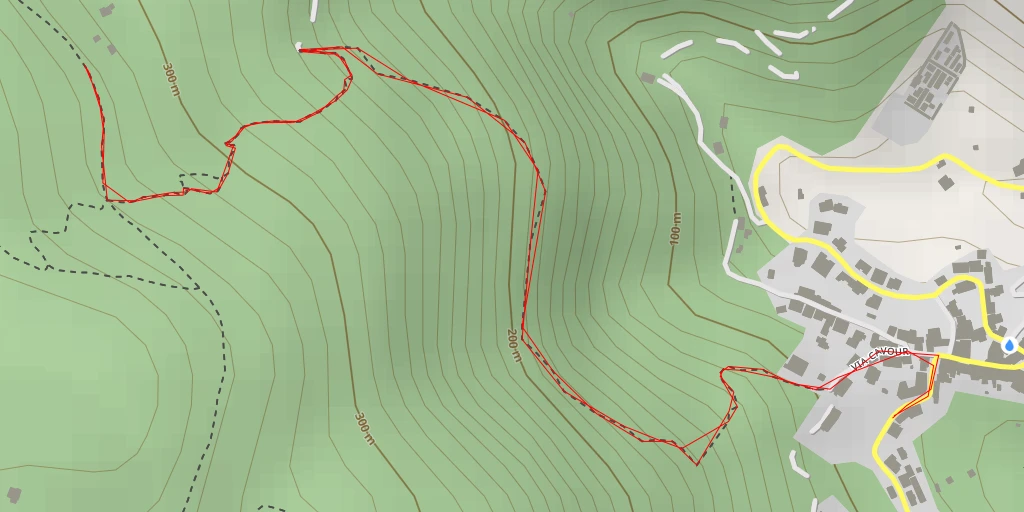 Map of the trail for Monte Gruzza